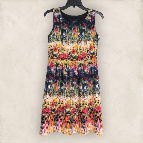 Cynthia Rowley Dresses & Skirts - Cynthia Rowley Art Floral Pleated Fit Flare Sleeveless Dress Size 6